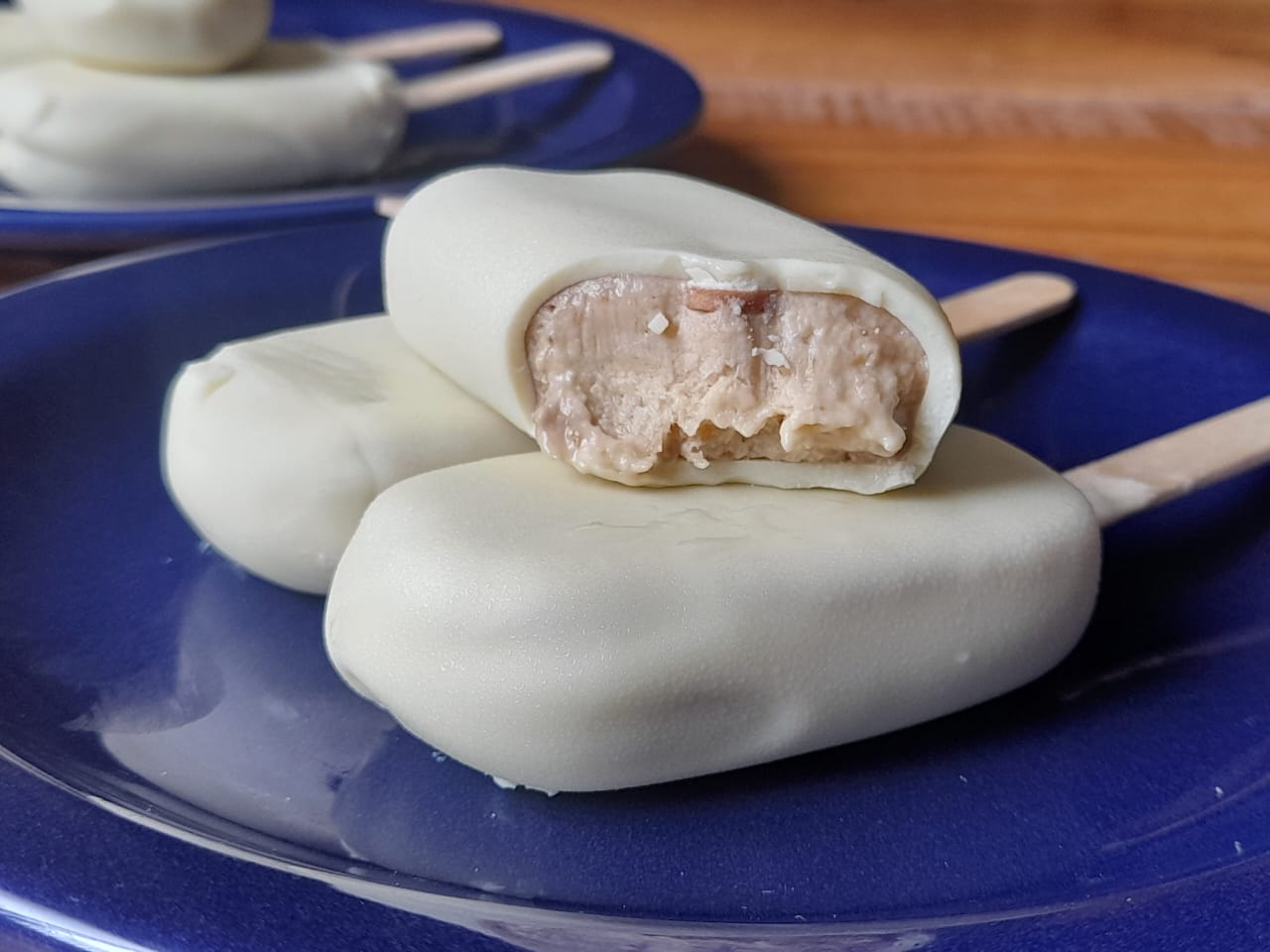 Picolé de Banana com Pasta de Amendoim