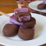 picolé de mirtilo caseiro